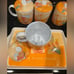 8pc Pings Melamine Cups Mugs Lids Trays Serving Sets Dishes