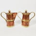 Vintage Copper & Brass Hecho en Mexico Coffee Pot, Tray, Sugar & Creamer Set