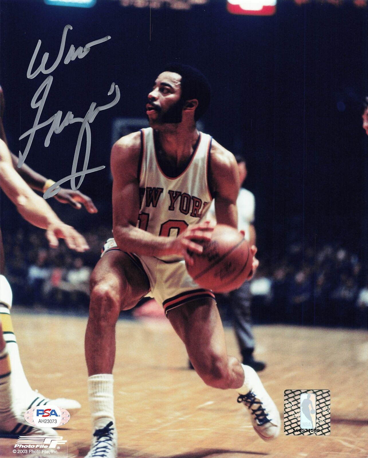 Walt Frazier signed 8x10 photo PSA/DNA New York Knicks Auto