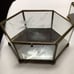 Set of 3 brass, etched glass and mirrored hinged boxes