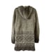 Aran Crafts Womens Fair Isle Hooded Wool Cardigan Size Medium