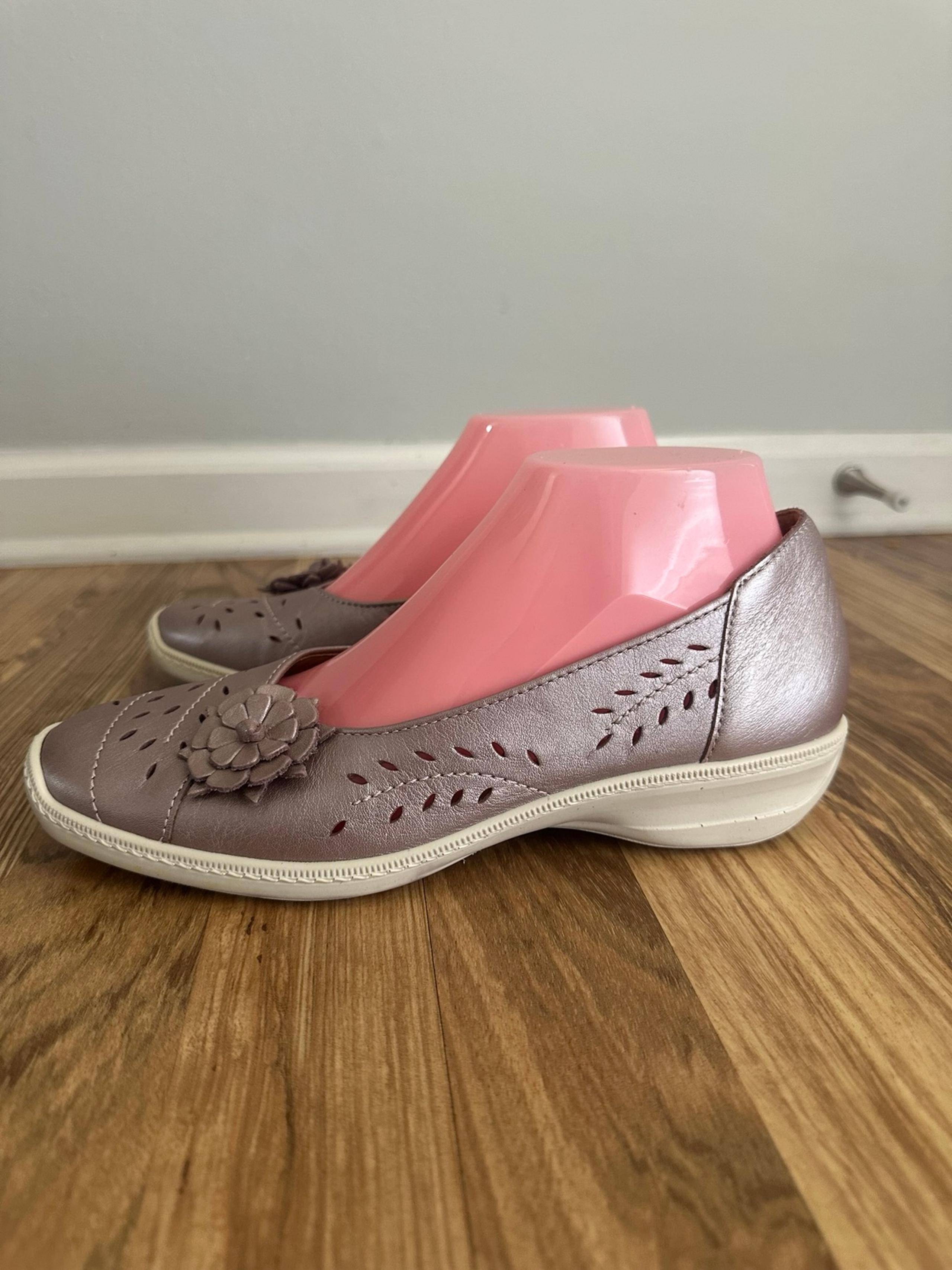 Hotter Mexico Women Casual Slip On Shoes Metallic Pink Size Us 8