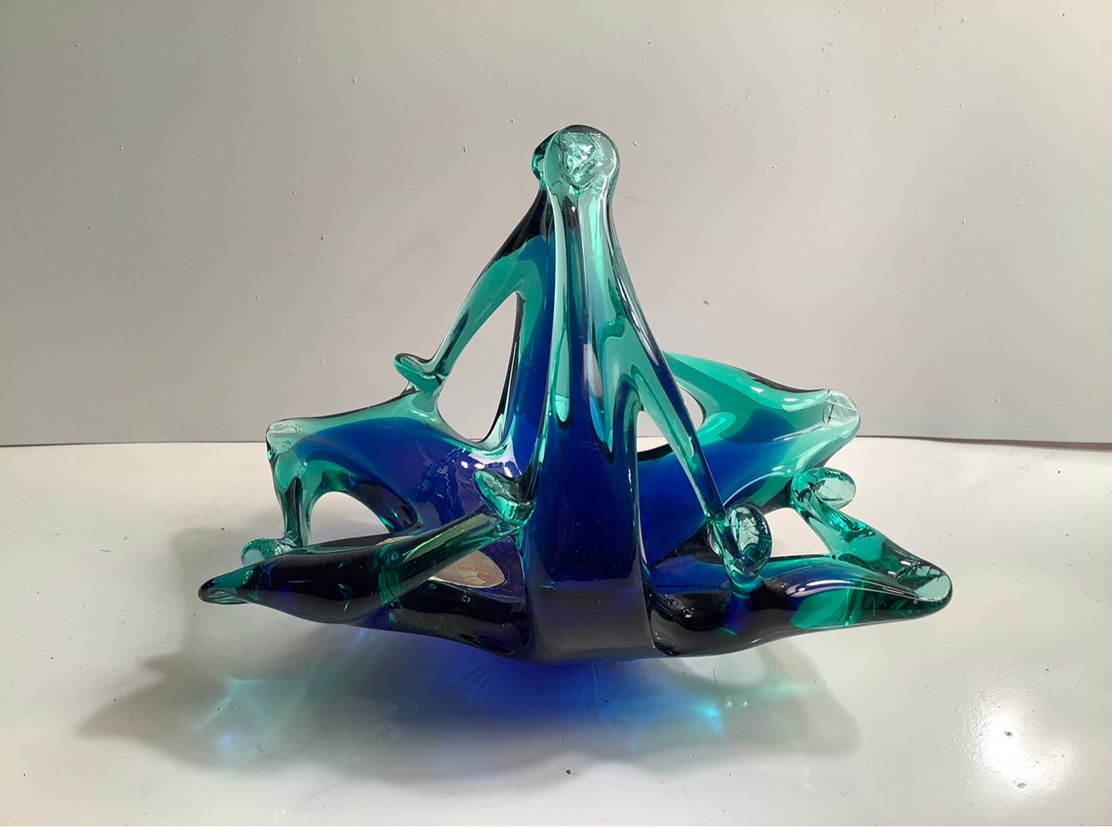 Vintage Murano Glass Free Form Blues & G