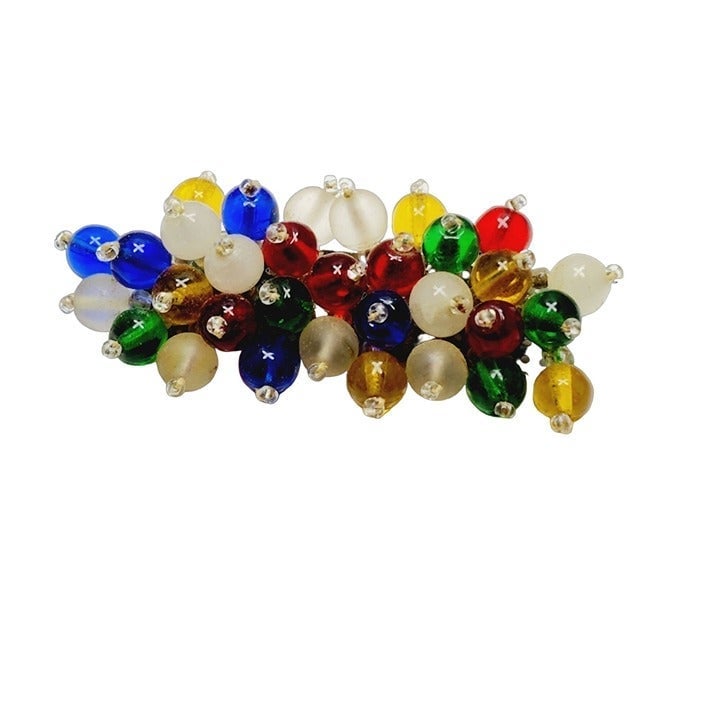 Vintage Unsigned Miriam Haskell/Frank Hess Glass Brooch (A901)