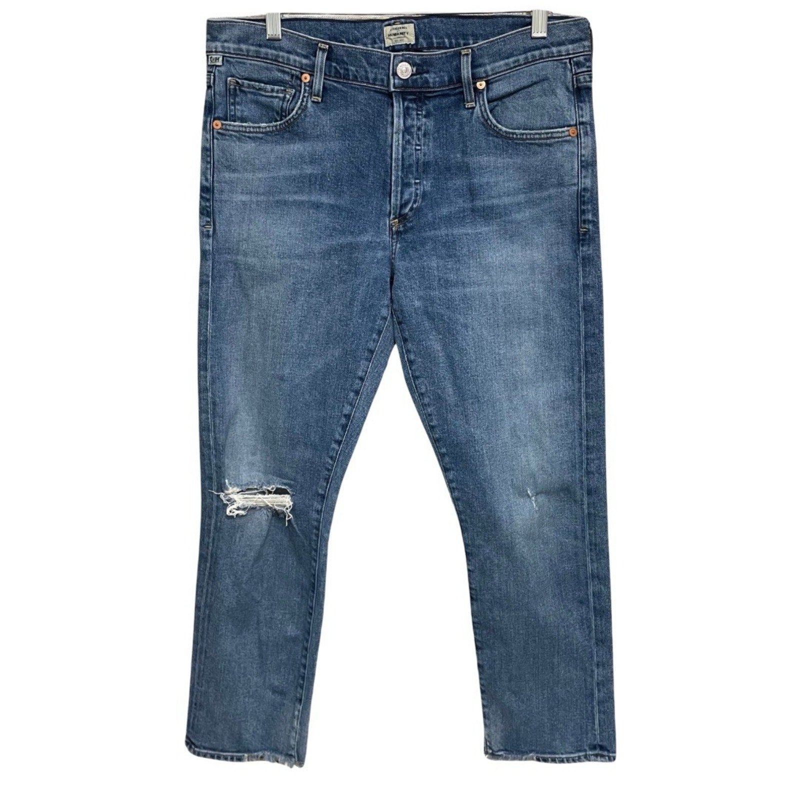 Citizens of Humanity EMERSON SLIM BOYFRIEND Jeans Size 28 Blue Denim Button Fly