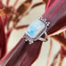 Moonstone Sterling Silver Ring size 8