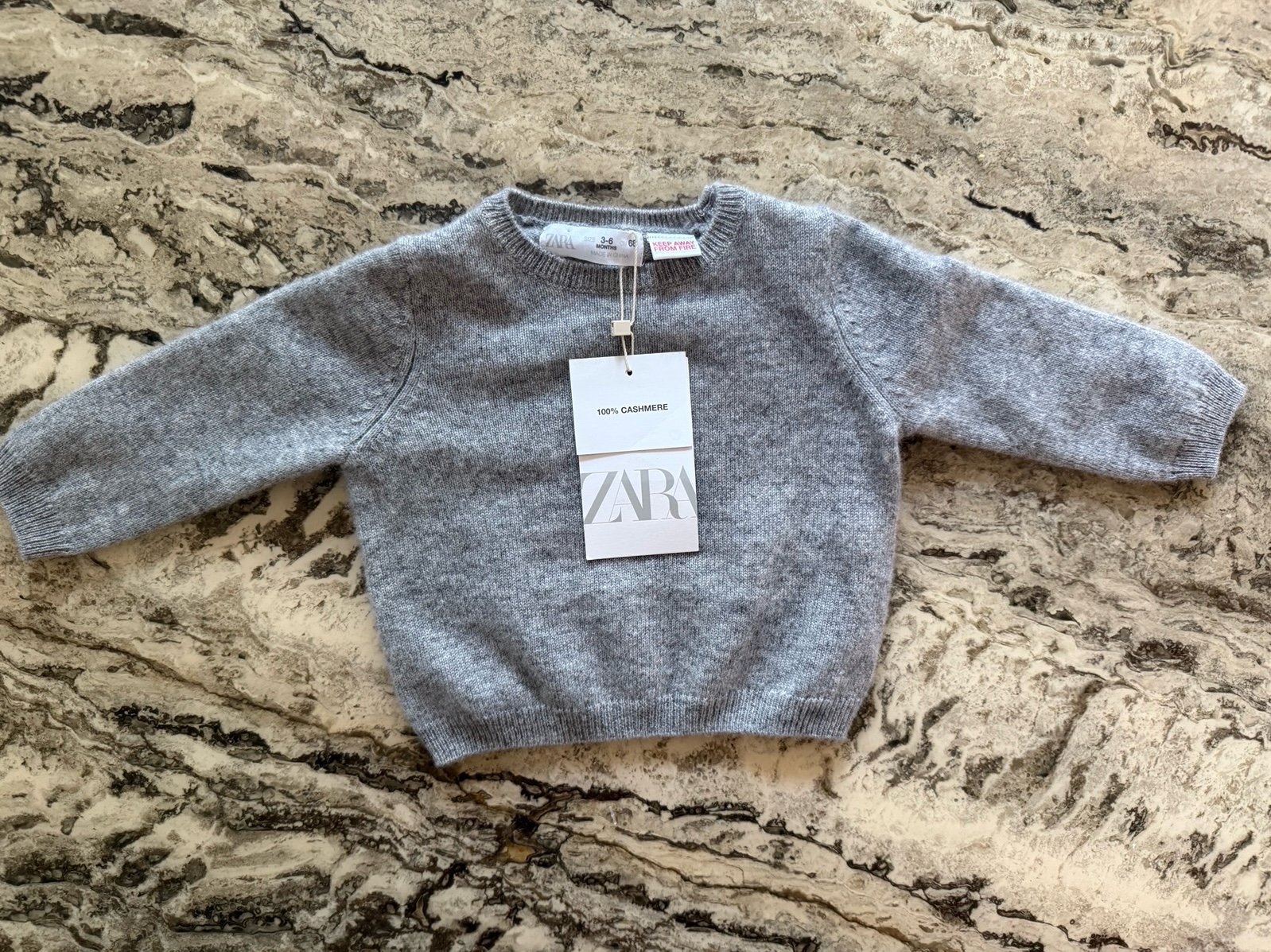 NWT Zara baby 100% cashmere sweater size 3-6 months