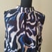 Liverpool Keyhole Cutout Multicolor Print Halter Tank Top Size M Blue New