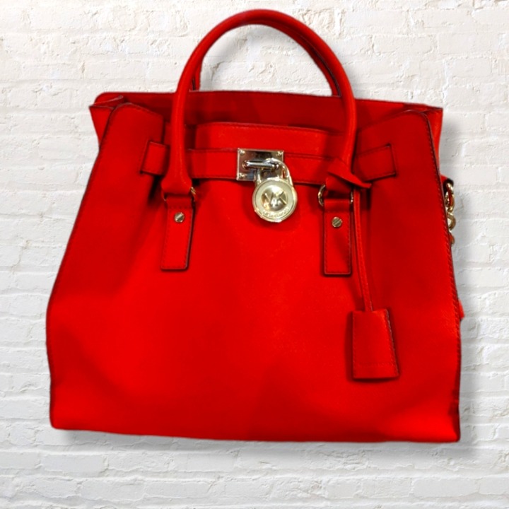 Michael Kors Red Hamilton Tote Bag