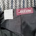 Vintage Striped Wool Midi Skirt size 8 with pockets Gray Blue Lined