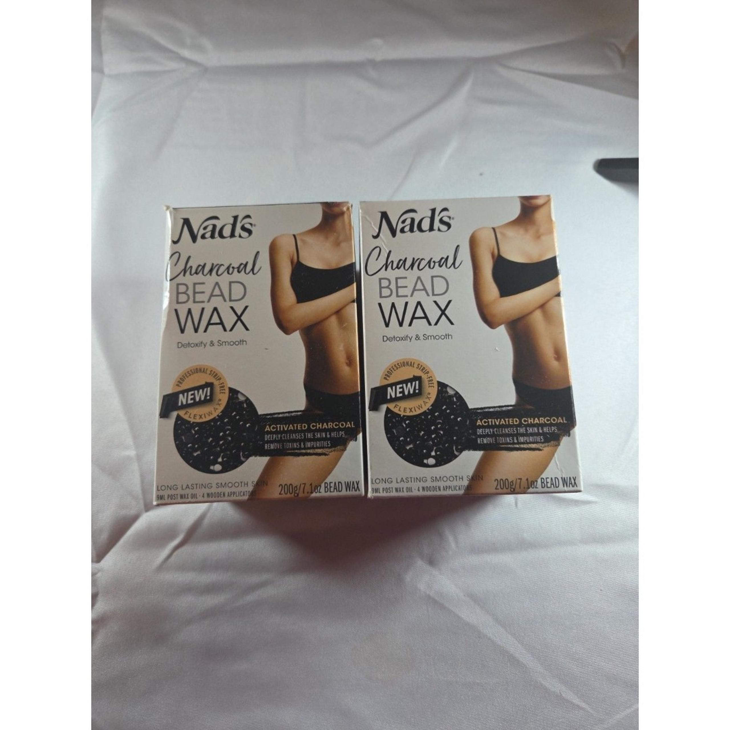 Nad's Charcoal Bead Wax Detoxify & Smooth Bead Wax Hair Removal Lot of 2 NEW
