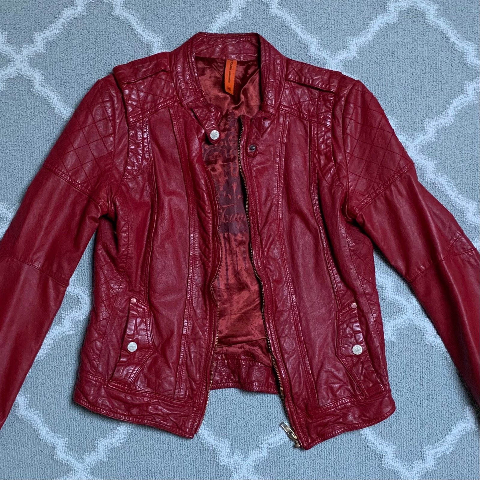 TOUGH real leather biker jacket