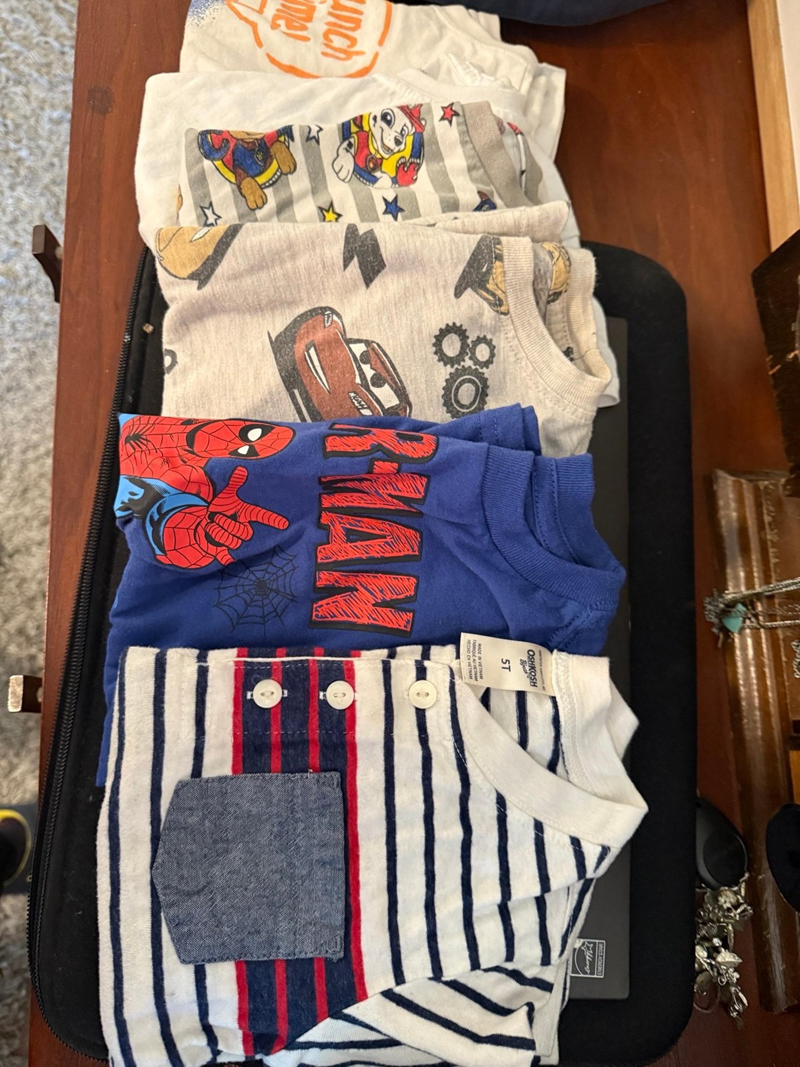 LARGE LOT OF SUMMER BOYS CLOTHES 4T/5T (ninjago) MAKE ME AN OFFER