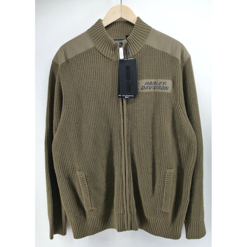 NEW Harley-Davidson Men's Willie G Skull Sweater Zip Jacket NWT XL 196