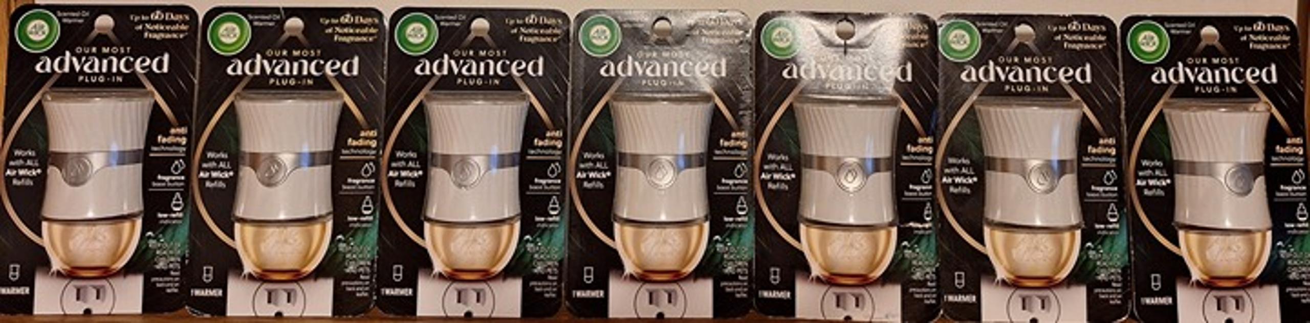 7 Packs of Advance Air Wick Plug In Scented Oil Fresheners Warmers