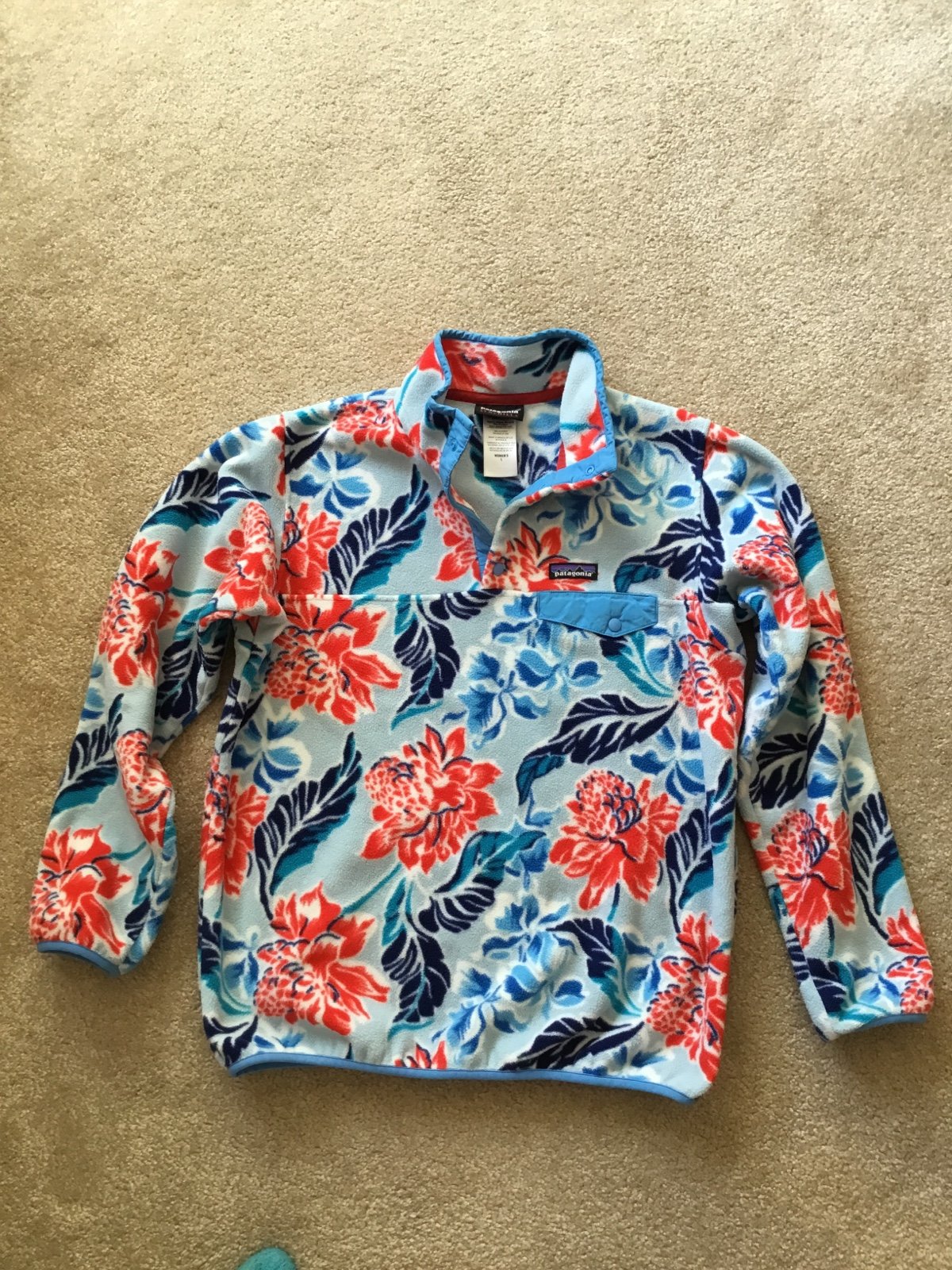 Patagonia Synchilla Lightweight Snap-T Pullover Jacket womens L