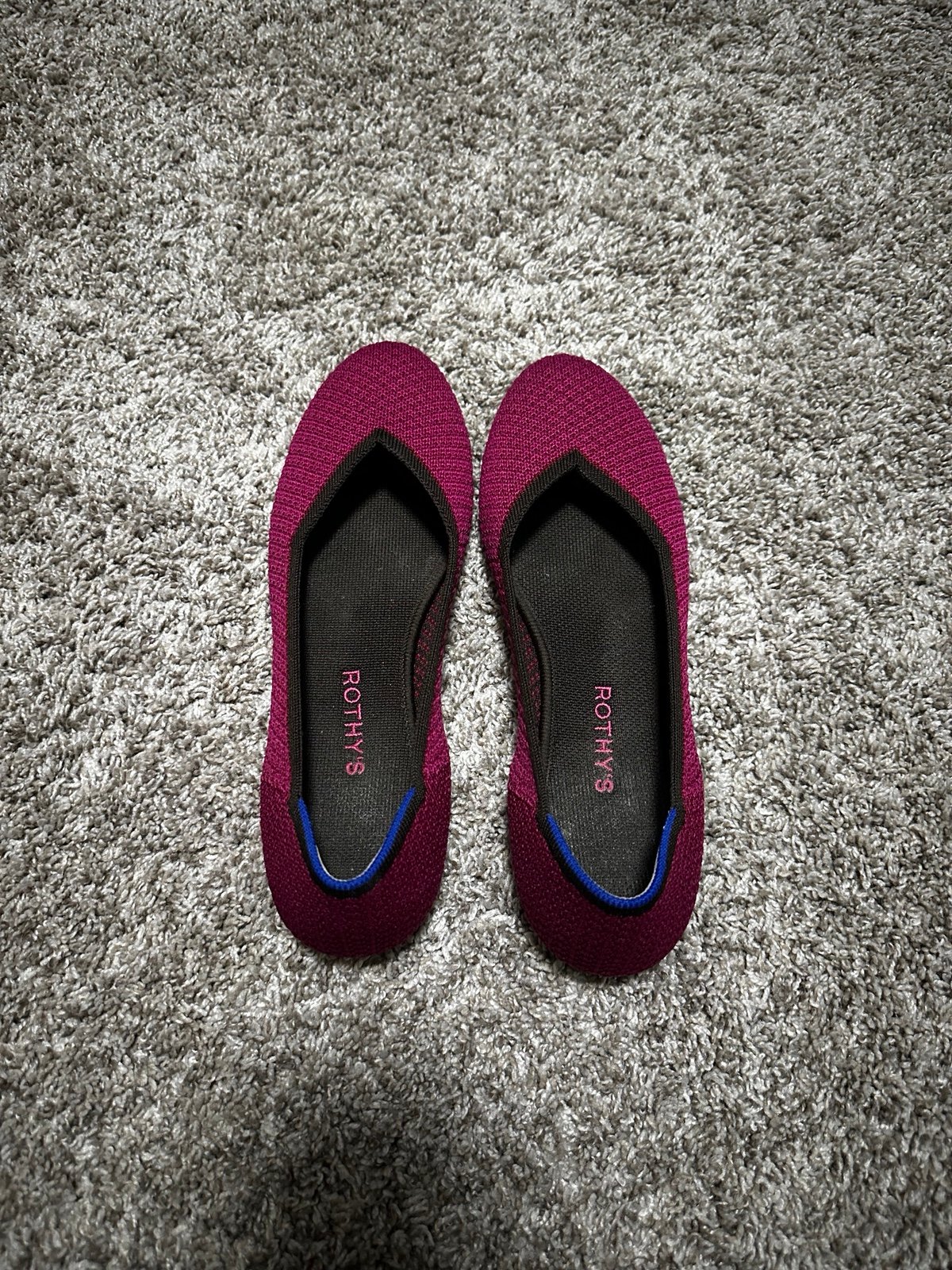 Rothys magenta flats EUC Size 10.5