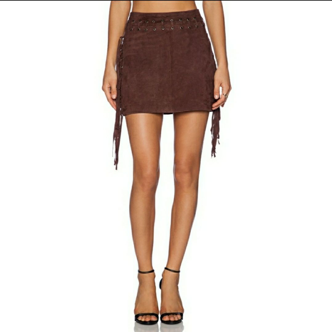 Essentiel Antwerp Fringe Suede MiniSkirt