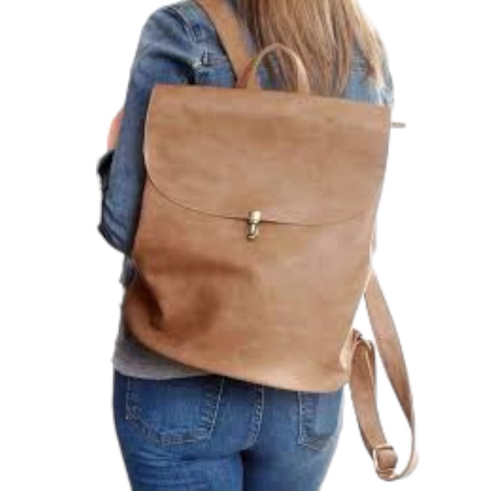 Women's Backpack Joy Susan Tan Vegan Leather Colette Backpack