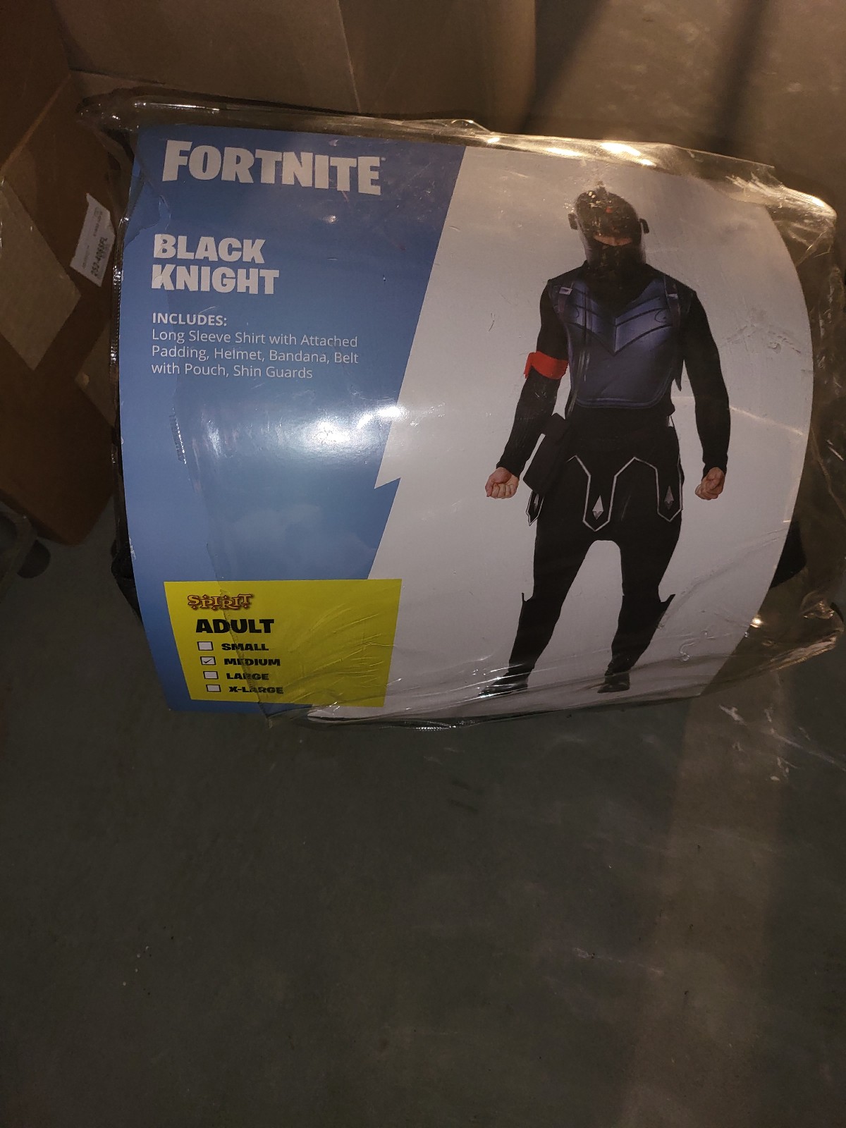 Mens medium Fortnite Black Knight costume