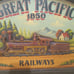 Rare Great Pacific 1850 Railways Wood Carving and Painting 3D Train Wall Hanging
