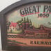 Rare Great Pacific 1850 Railways Wood Carving and Painting 3D Train Wall Hanging