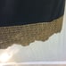 Swimsuits For All 30 Plus Size Scalloped Gold Hem Black NWOT