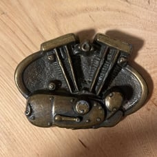Vintage engine belt buckle