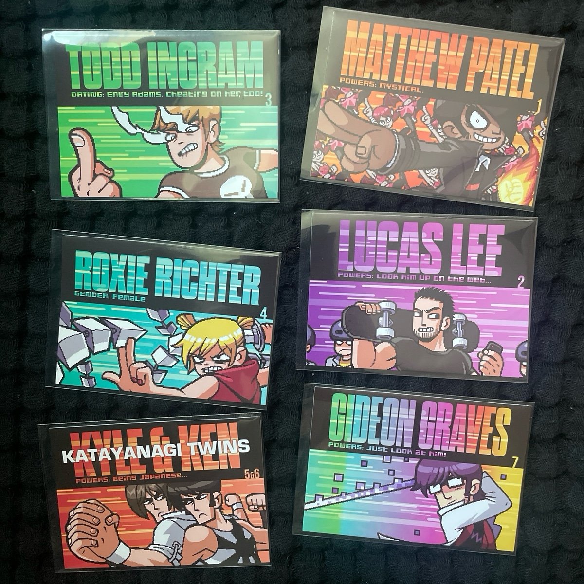 7 evil ex trading cards