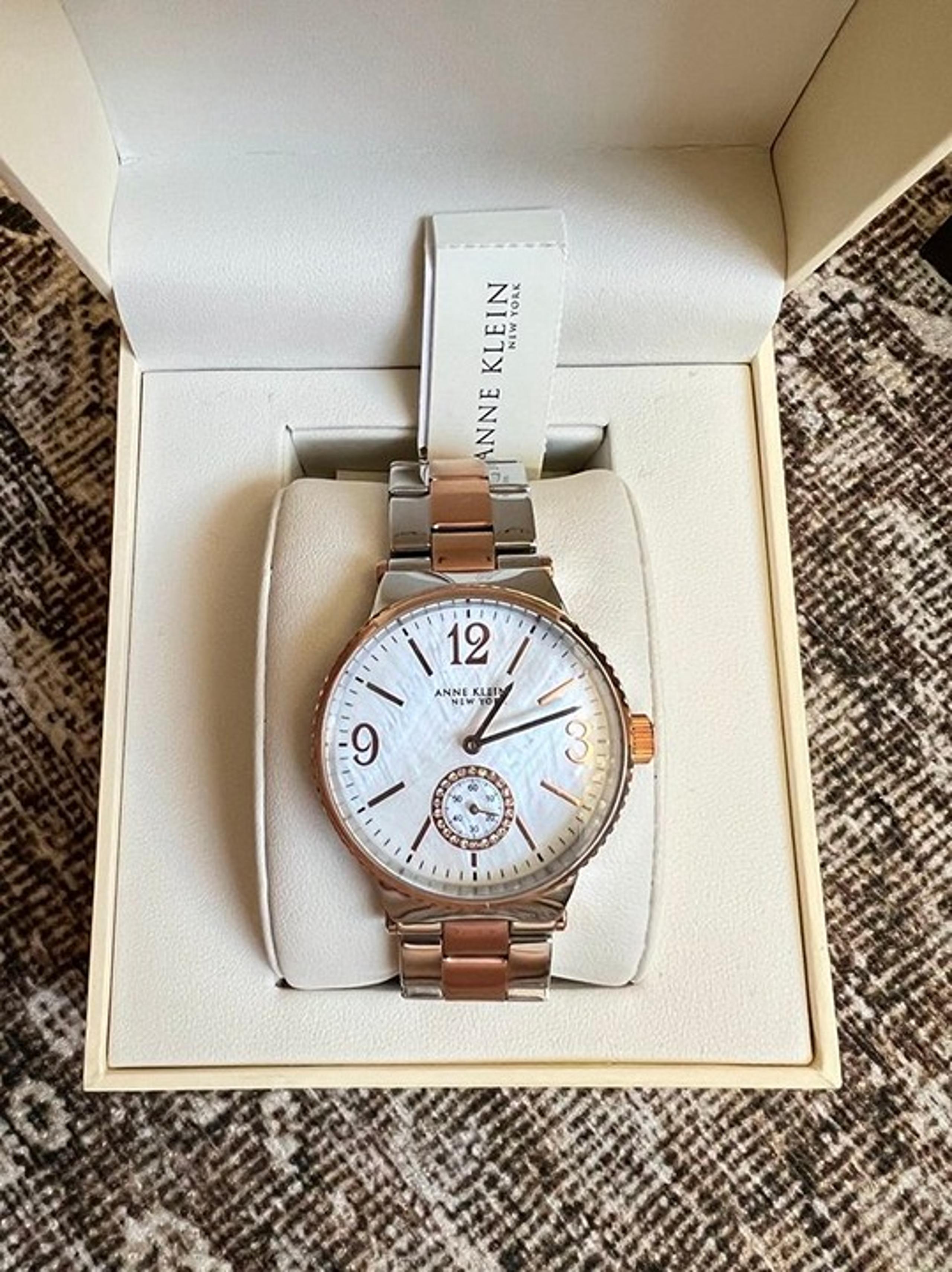 Anne Klein New York Two-Tone Stainless Steel Ladies Quartz Watch 12/2341MPRT