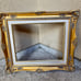 Antique Golden Ornate Baroque Wooden Picture Frame Linen Liner 16/19 Inches
