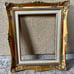 Antique Golden Ornate Baroque Wooden Picture Frame Linen Liner 16/19 Inches