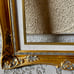Antique Golden Ornate Baroque Wooden Picture Frame Linen Liner 16/19 Inches