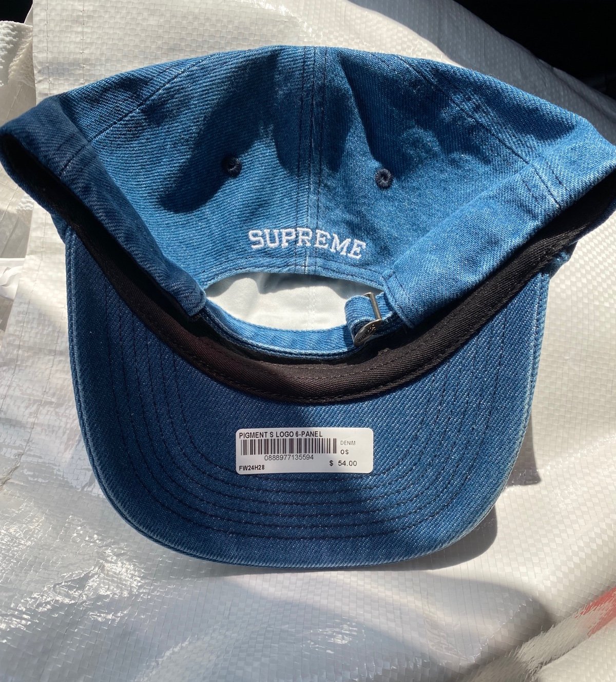 Supreme Pigments S Logo 6 Panel Denim Brand New FW24