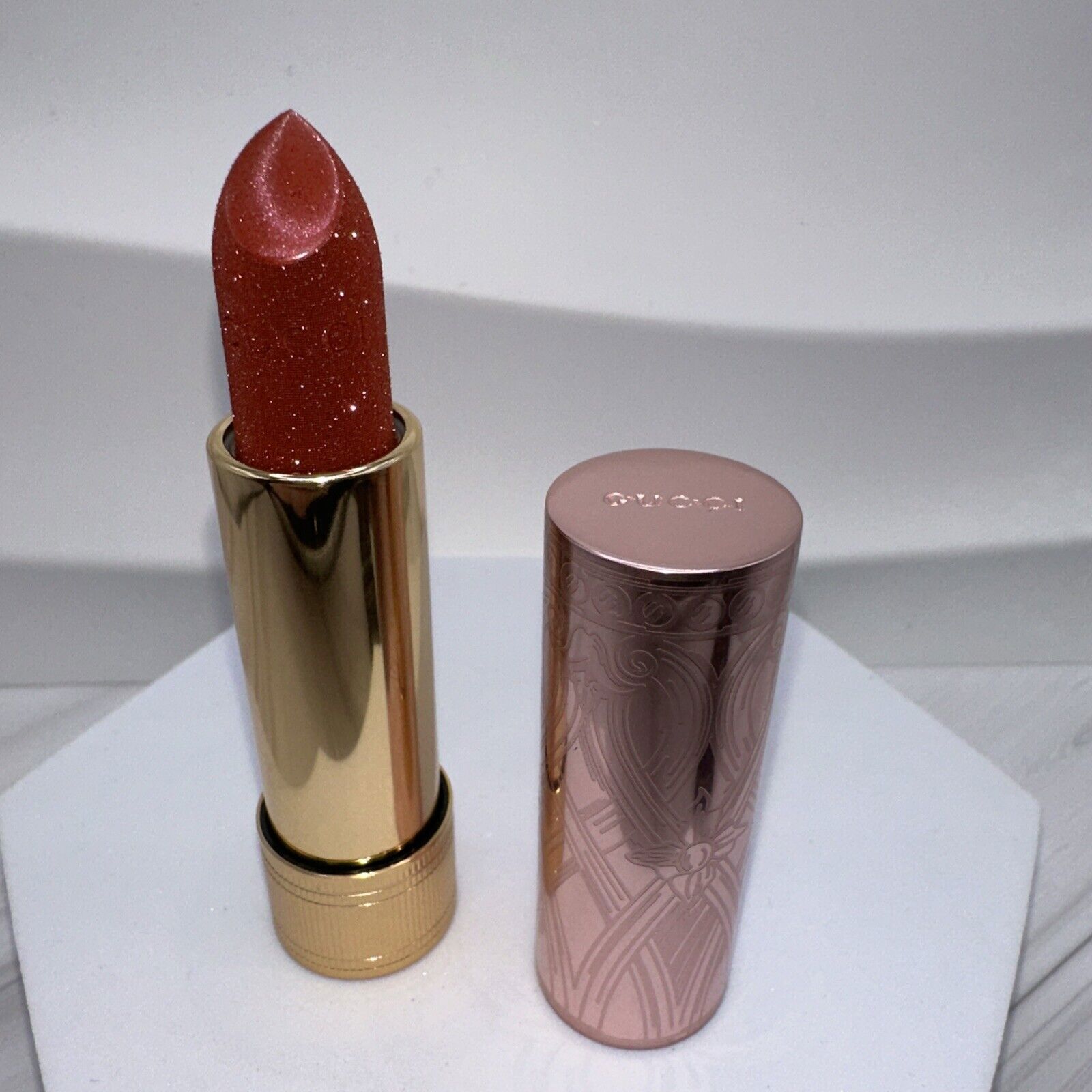 Gucci Rouge À Lèvres Lunaison Limited Edition Glitter Lipstick 505 Janet Rust
