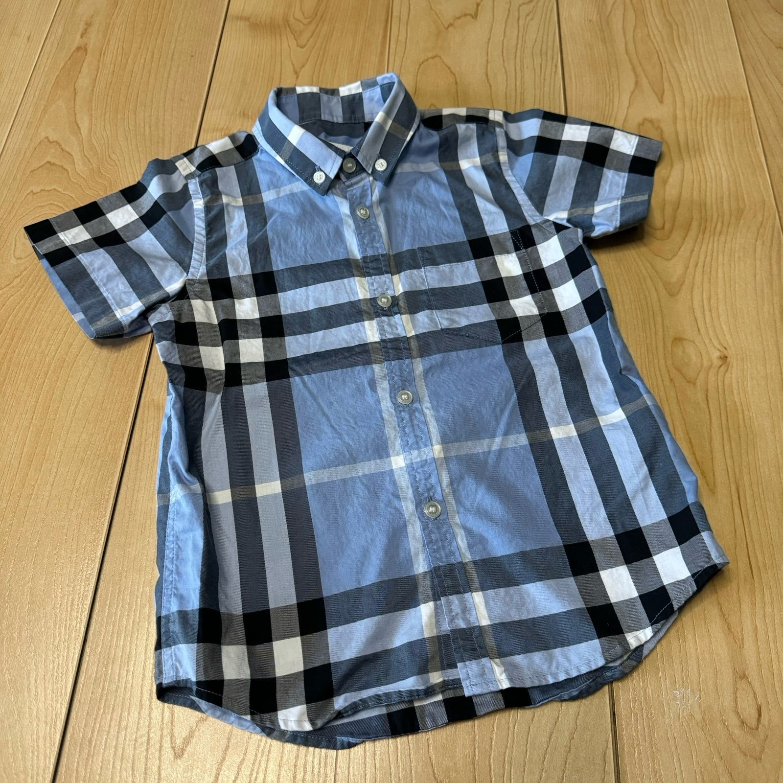 Burberry Blue Plaid Shirt 5y