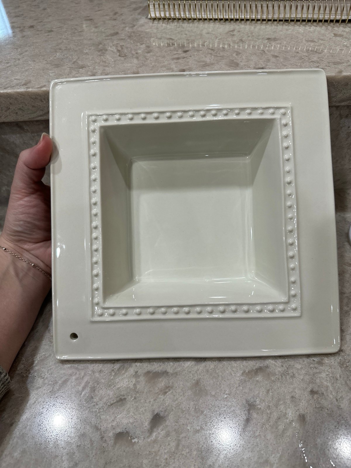 NORA FLEMING RETIRED M8 CANDY/NAPKIN HOLDER PEARL DOT