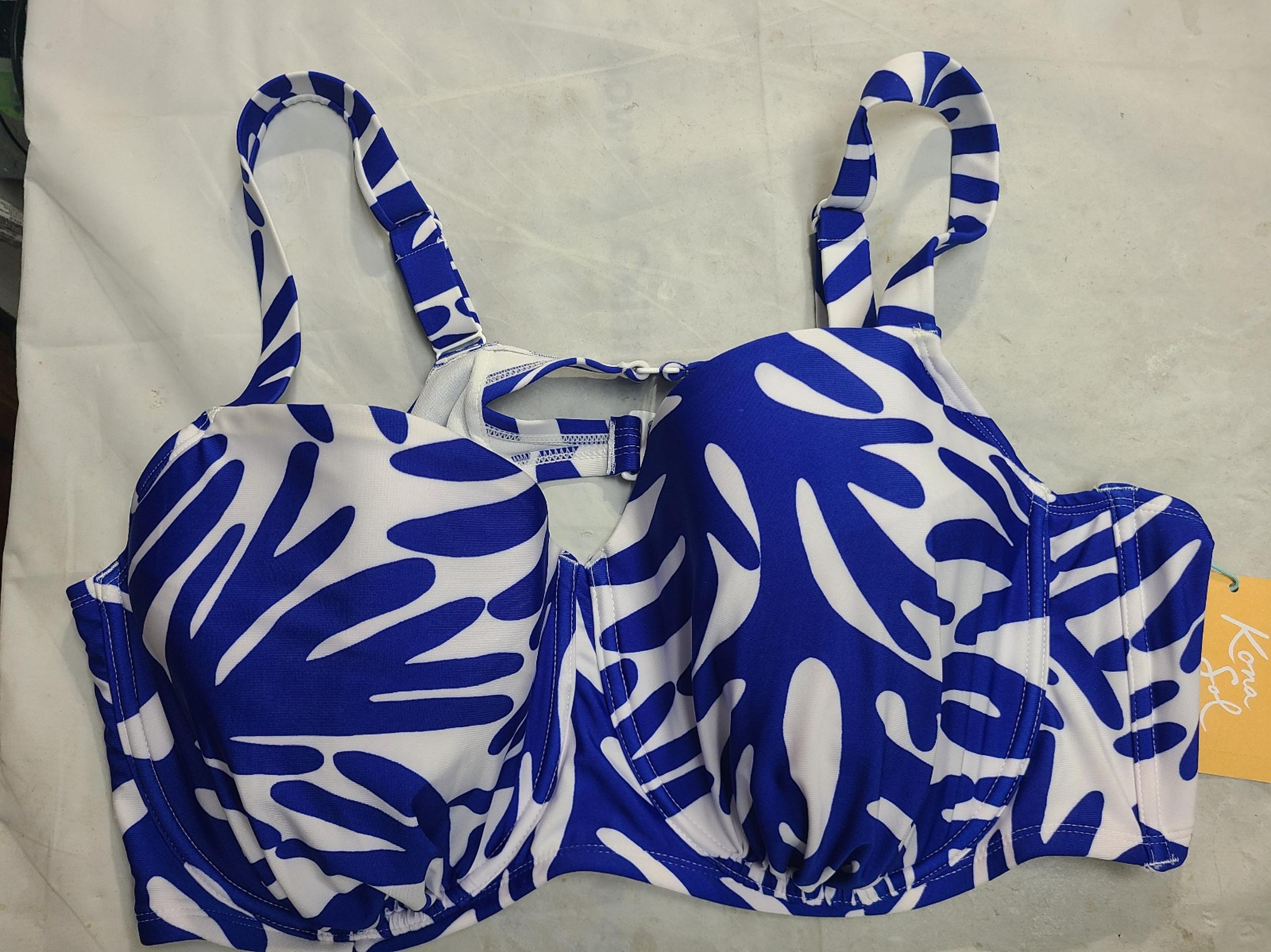 Women's Underwire Bikini Top Kona Sol' Blue Size 24