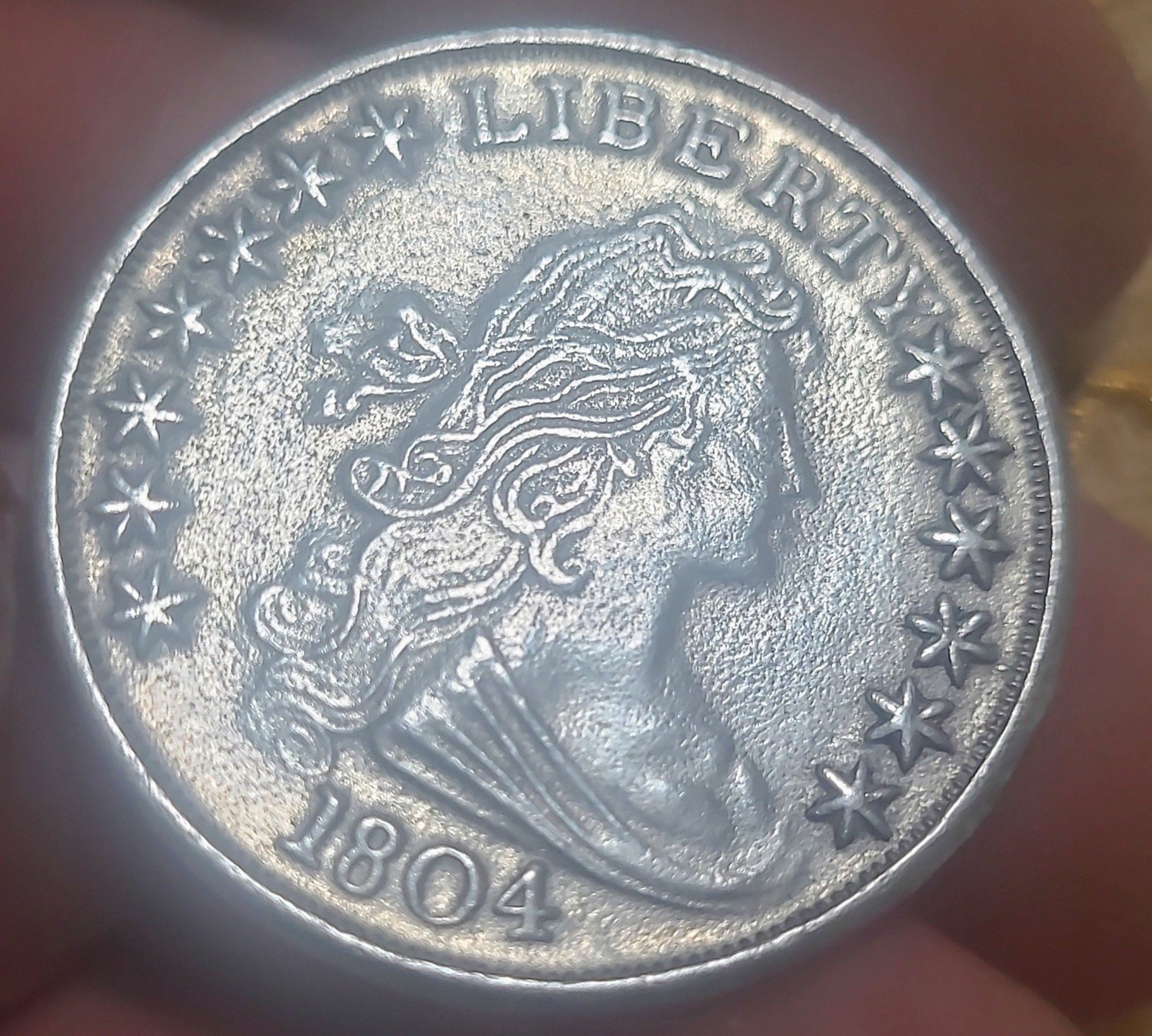 1804 half cent liberty coin very old