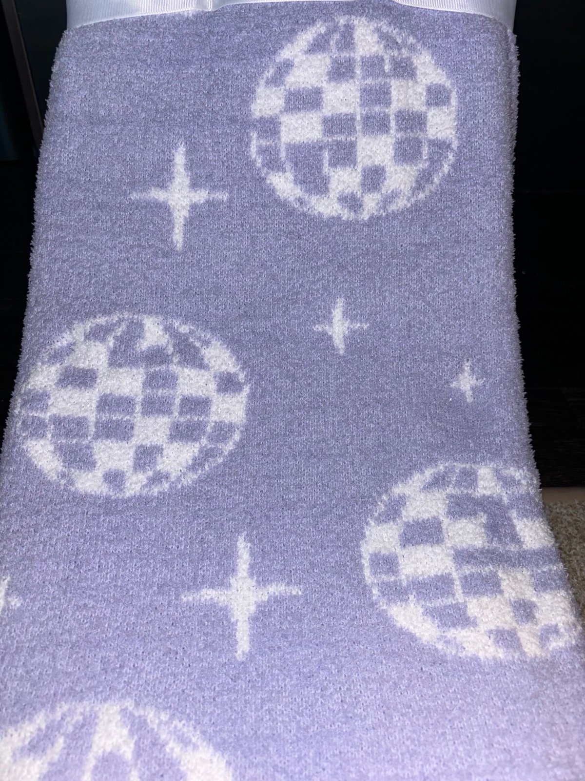 Disco Ball Plush Throw Blanket - detail