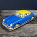Vintage Joustra Porsche 356 H-2004 with Passengers Tin Toy Mini Car France