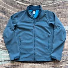 Men's Patagonia Deep Space Blue Adze Softshell Zip Up Lightweight Jacket Sz L