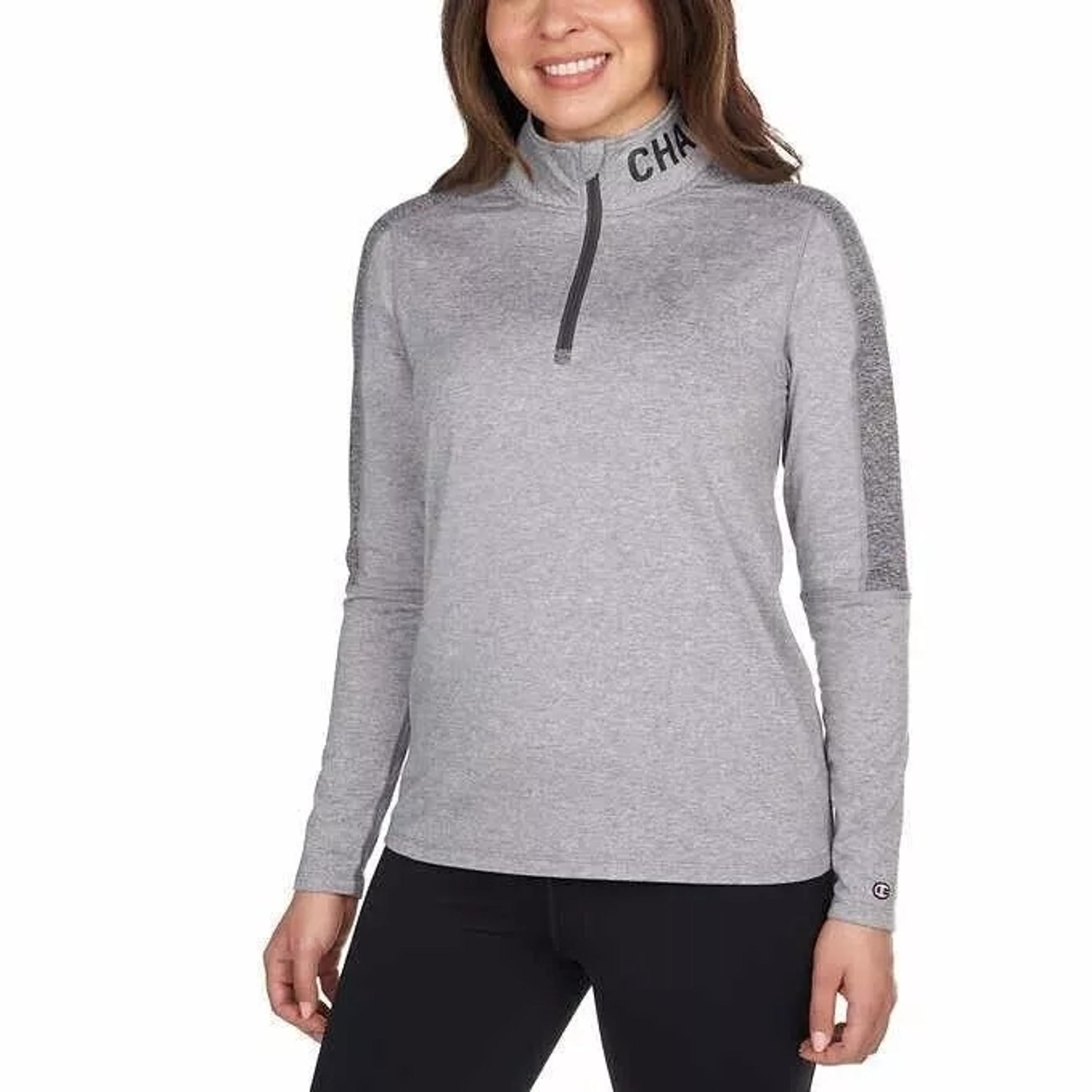 Champion Women's Plus Size XXL Gray Half Zip Pullover Athletic Sweatshirt NWT