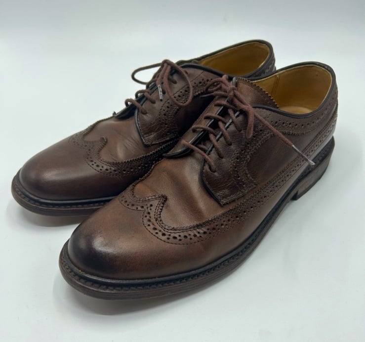 Frye James Wingtip Oxfords, Men's size 8.5 B, Brown,
