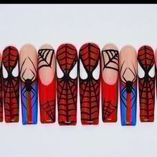 Press on nails Spider-Man