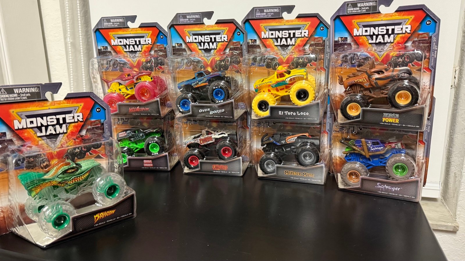 Spin Master / MONSTER JAM / LOT OF 9 / WHOLE COLLECTION SERIES 37