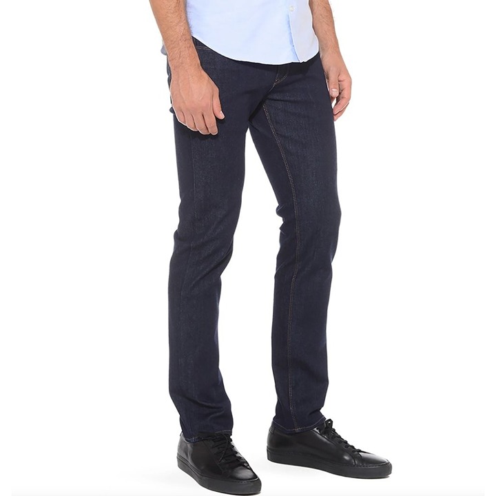 Mott & Bow Mens Slim Dark Wash Stretch Designer Jeans Size 33x32 Blue AN EXC