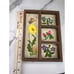 Vintage 70’s Shadow Box Needlepoint featuring Flowers And Butterflies