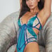 For Love & Lemons Wrap Ikat Embroidered Bodysuit Size XXS NWT