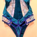 For Love & Lemons Wrap Ikat Embroidered Bodysuit Size XXS NWT